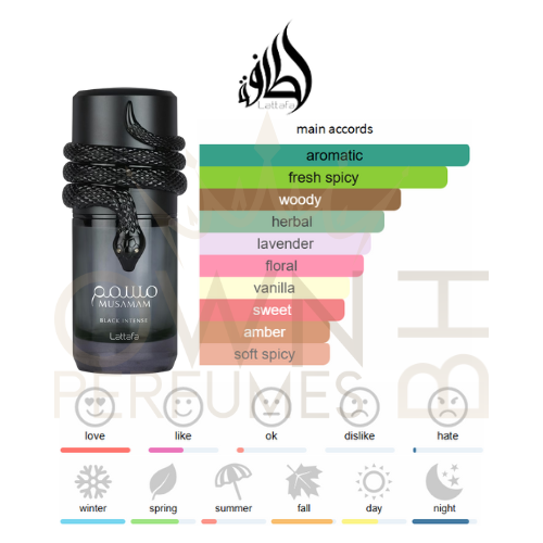 Musamam Black Intense EDP 100ml by Lattafa Musamam Black Intense EDP 100ml by Lattafa